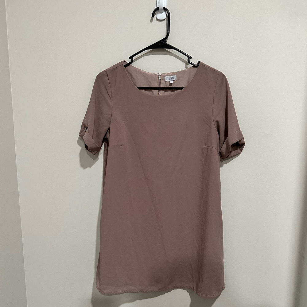 mauve tshirt dress